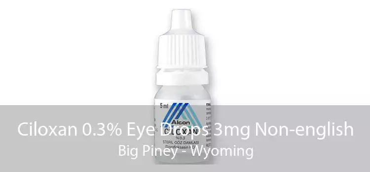Ciloxan 0.3% Eye Drops 3mg Non-english Big Piney - Wyoming